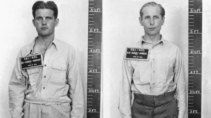 Edward John Kerling and George John Dasch, two of the eight Nazi saboteurs captured by the FBI.