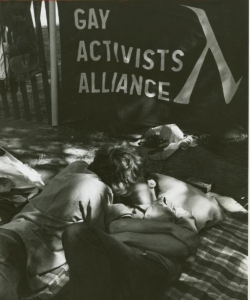 "Gay-in" in Central Park during the 1st Christopher St Liberation Day Parade in NYC, 1970. (Credit: NYPL)