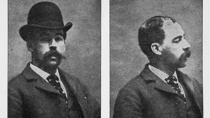 American pharmacist and convicted serial killer Herman Webster Mudgett, better known by his alias H.H. Holmes. (Credit: Chicago History Museum/Getty Images)