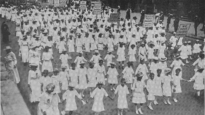 Children in the Silent Protest Parade, 1917. (Credit: The New York Public Library)