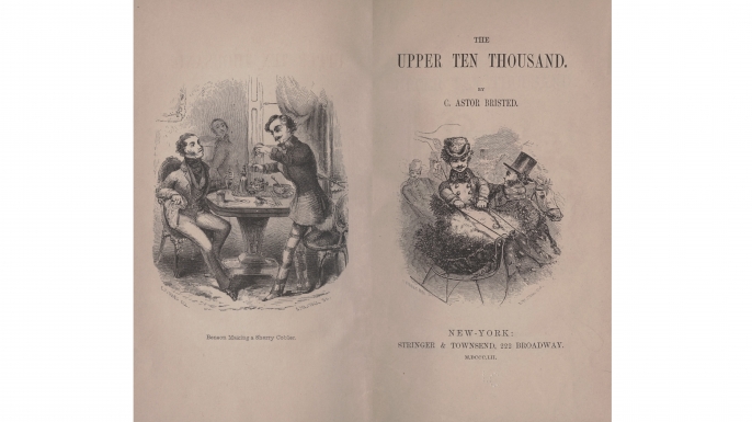 Charles Astor Bristed's book, "The Upper Ten Thousand". (Credit: The Library of Congress)