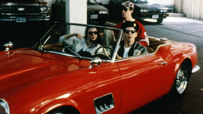 Mia Sara, Matthew Broderick and Alan Ruck in Ferris Bueller's Day Off.