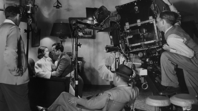 Actors Loretta Young and Joel McCrea perform in a scene from 'Three Blind Mice' (20th Century-Fox) in the late 1930s. (Credit: Soibelman Syndicate/Visual Studies Workshop/Getty Images)