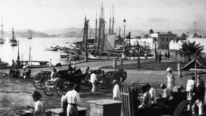 View of the port of San Juan at the beginning of the 20th century. (Credit: KEYSTONE-FRANCE/Gamma-Rapho via Getty Images)