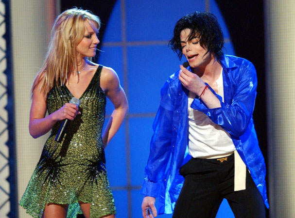 Britney Spears and Michael Jackson perform together during his 2001 two-day show, "30th Anniversary Celebration, the Solo Years," held at Madison Square Garden in New York City. (Photo by Kevin Mazur/WireImage)