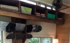 Tiny house snowboard storage
