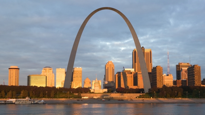the gateway arch, the gateway to the west, jefferson national expansion memorial, st louis, missouri