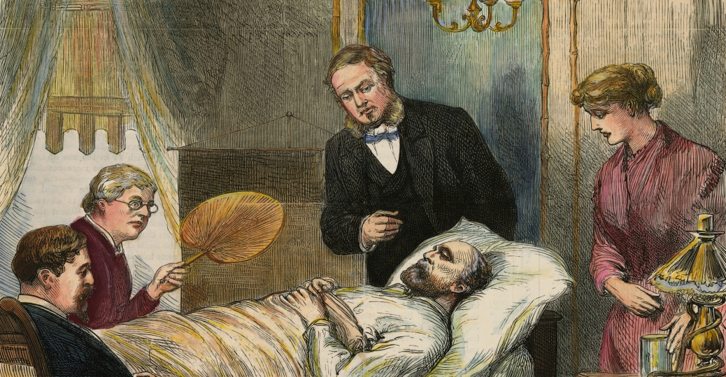 president-james-garfield-in-bed-after-being-shot - James Garfield ...