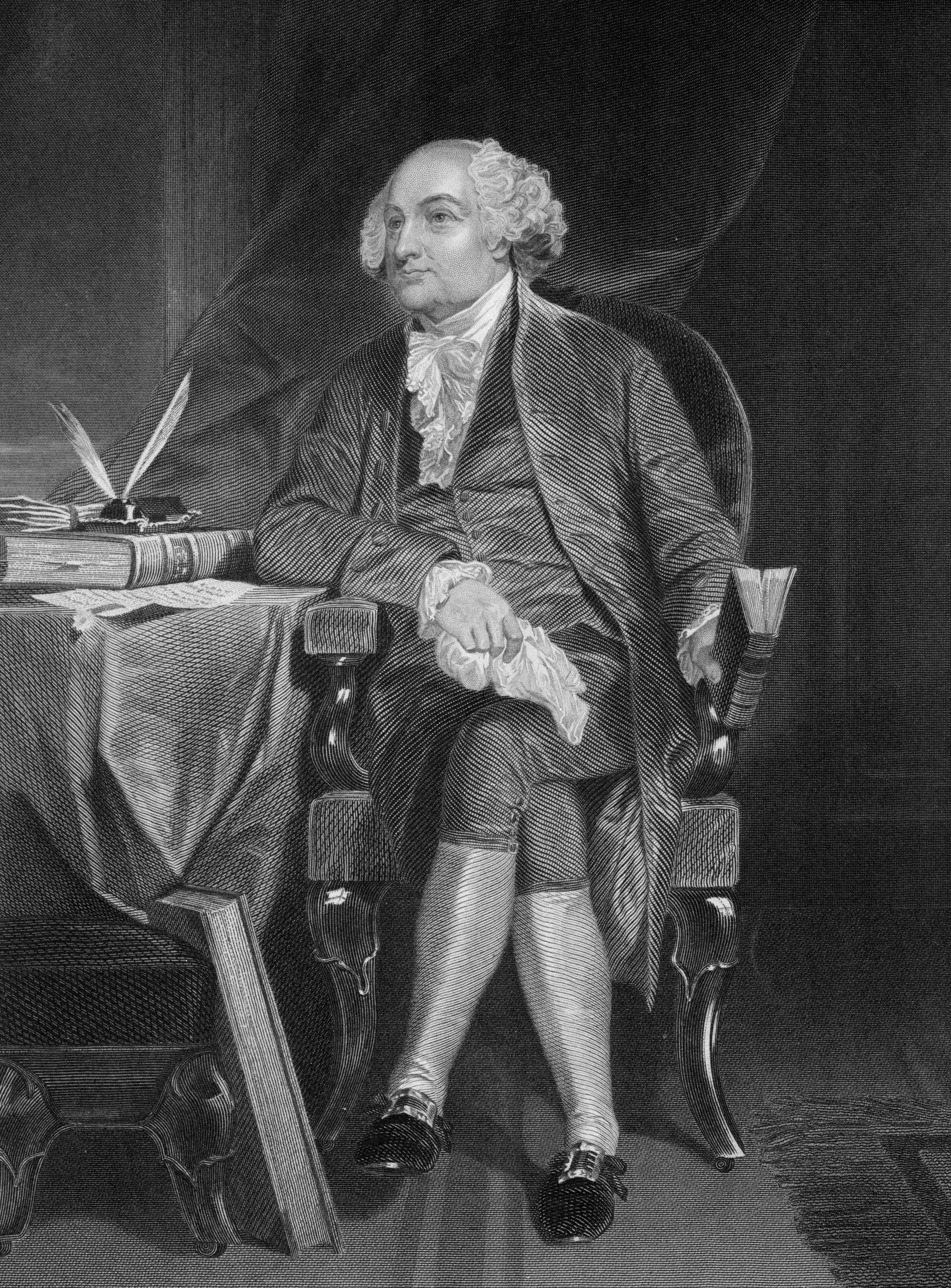 Portrait Of John Adams At Desk Pictures John Adams 1797 Second President Of The Untied States