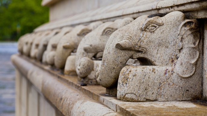 Elephant wall at Ruwanwelisaya, Sri Lanka (Credit: JTB Photo/UIG via Getty Images)