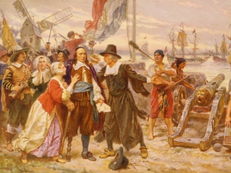 Dutch governor Peter Stuyvesant surrenders New Amsterdam to the British, September 8, 1664.