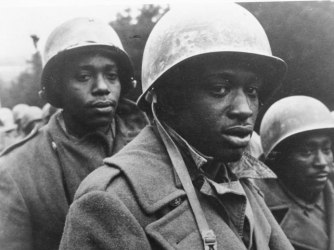 African-American troops at the Battle of the Bulge