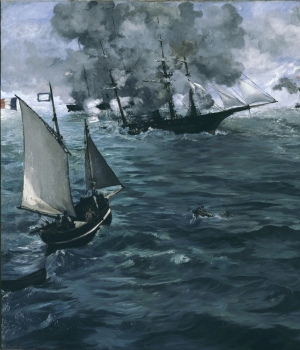Edouard Manet's painting of battle between USS Kearsarge and CSS Alabama