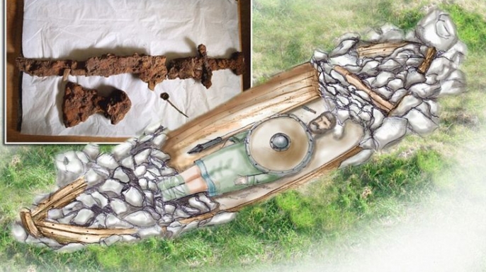 Reconstruction of what the burial site unearthed at Ardnamurchan might have looked like. (Credit: Geoff Robinson)