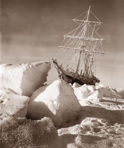 Endurance stuck in ice.
