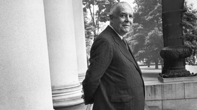 Poet and Vice President of Hartford Accident and Indemnity Co., Wallace Stevens. (Credit: Walter Sanders/Getty Images)