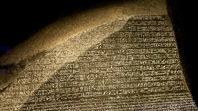 A replica of the Rosetta Stone. (Credit: Juan Naharro Gimenez/Getty Images)