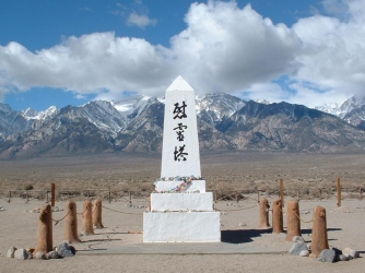Cemetery shrine, Manzanar Japanese internment camp. (Credit: Daniel Mayer)