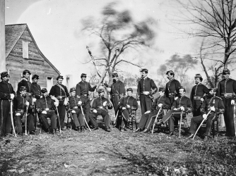 Third Regiment, Corcoran's Irish Brigade. (Credit: Matthew Brady/Getty Images)