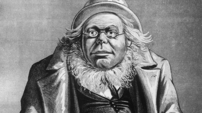 A Thomas Nast cartoon featuring Horace Greeley (Credit: Hulton Archive/Getty Images)