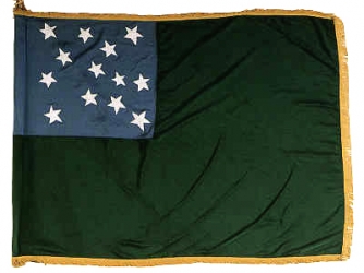 Flag of the Green Mountain Boys and the Vermont Republic. (Credit: Amber Kincaid)
