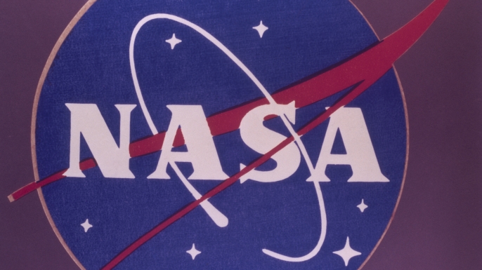 The insignia of the National Aeronautics and Space Administration (NASA), circa 1970. (Credit: Space Frontiers/Getty Images)