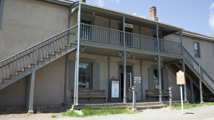 Lincoln County Courthouse, site of the Kid’s famous 1881 escape. (Credit: Getty Images)