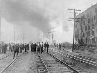 Black Tom explosion. (Credit: Bettmann / Getty Images)