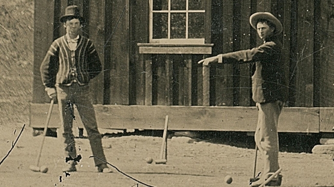 Photo that purportedly shows Billy the Kid on the left.