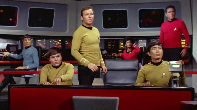The cast of "Star Trek" during season 3.