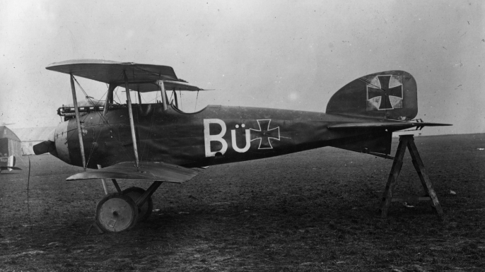 A German Albatross D1 used by the Red Baron's "Flying Circus," which captured by the British.