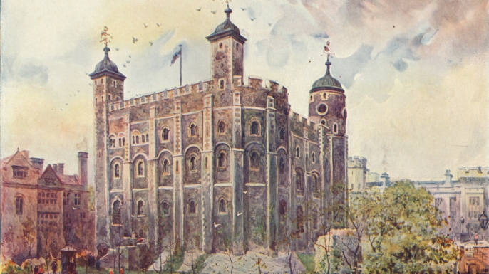 The Tower of London's White Tower, which was first constructed by William the Conqueror. (