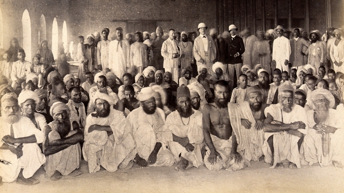 People in quarantine in Karachi during the outbreak.