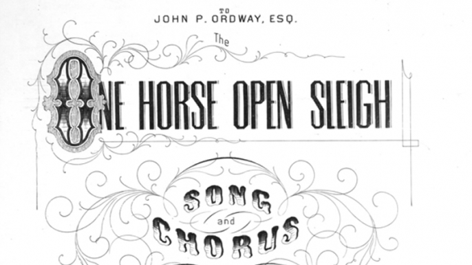 Title page of "One Horse Open Sleigh." (Credit: Public Domain)
