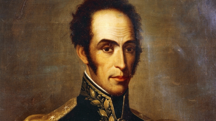 Portrait of Simón Bolívar.