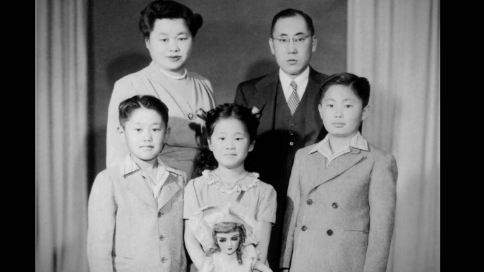George Takei (right) with his parents, Fumiko Emily and Takekuma, and his younger siblings, Henry and Nancy. (Credit: George Takei)