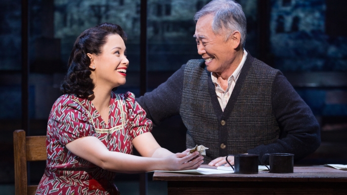 George Takei and Lea Salonga in "Allegiance." (Credit: Matthew Murphy/Fathom Events)