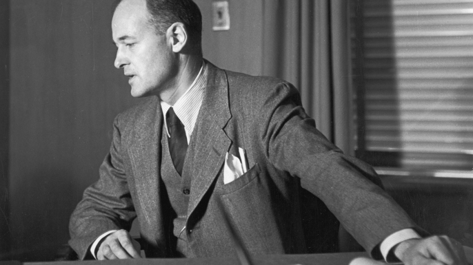 George Kennan in his office, circa 1948. (Credit: Eric Schwab/Hulton Archive/Getty Images)