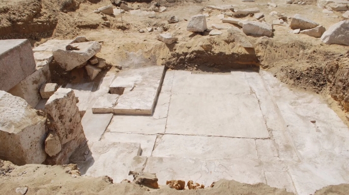Pyramid remains— the inner structure survives today. (Credit: Egyptian Ministry of Antiquities)