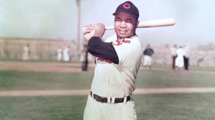 Larry Doby of the Cleveland Indians