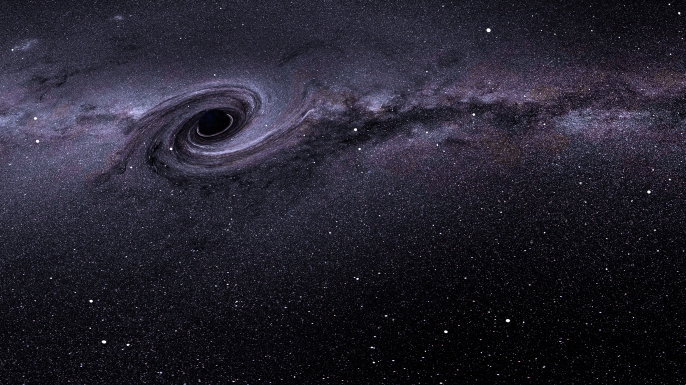 G5AY63 A black hole in space with immense gravity field. Image shot 2016. Exact date unknown.