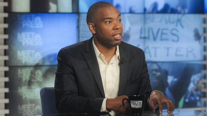 Ta-Nehisi Coates, National Correspondent for The Atlantic and author of "Between the World and Me", appears on "Meet the Press" in Washington, D.C. (Credit: William B. Plowman/NBC/NBC NewsWire via Getty Images)