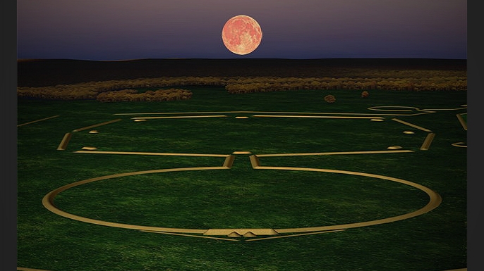 Digital model of the Newark Octagon Earthworks. (Credit: Fusion of Horizons/Flickr Creative Commons/CC BY 2.0)
