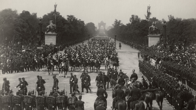 Funeral March for Victor Hugo, Paris, 1885. (Credit: Universal History Archive/UIG via Getty Images)