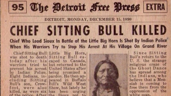 The death of Sitting Bull makes the paper. (Credit: Library of Congress)
