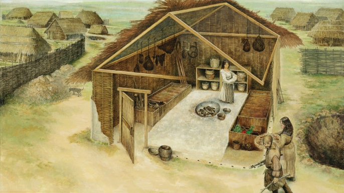 A Neolithic village at Durrington Walls. (Credit: National Geographic Creative/Alamy Stock Photo)