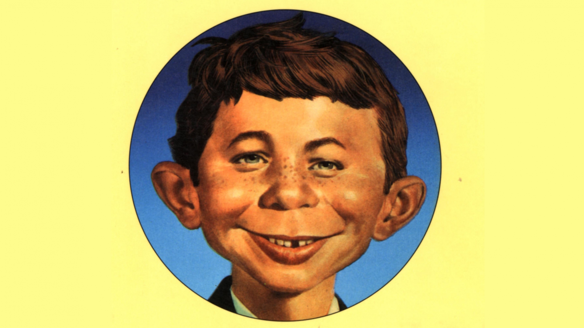 Alfred E. Neumann was the mascot of the satirical Mad magazine, popular in the 1960s. (Credit: The Advertising Archives/Alamy Stock Photo)