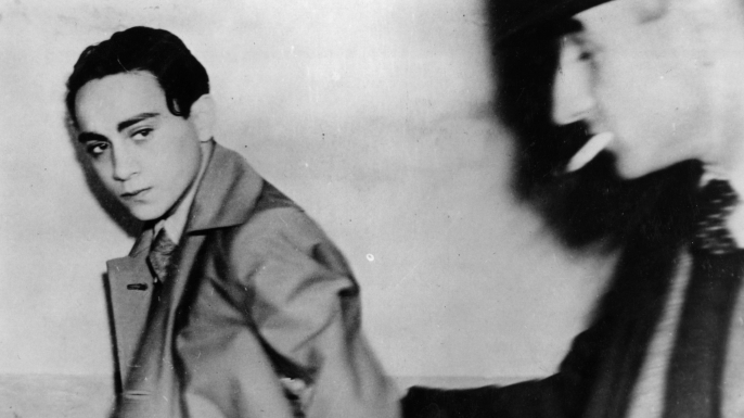 Polish assassin 17-year-old Herschel Grynszpan after his arrest in Paris where he had shot German envoy Herr Ernst von Rath, Third Secretary at the German Embassy in Paris. (Credit: Central Press/Getty Images)