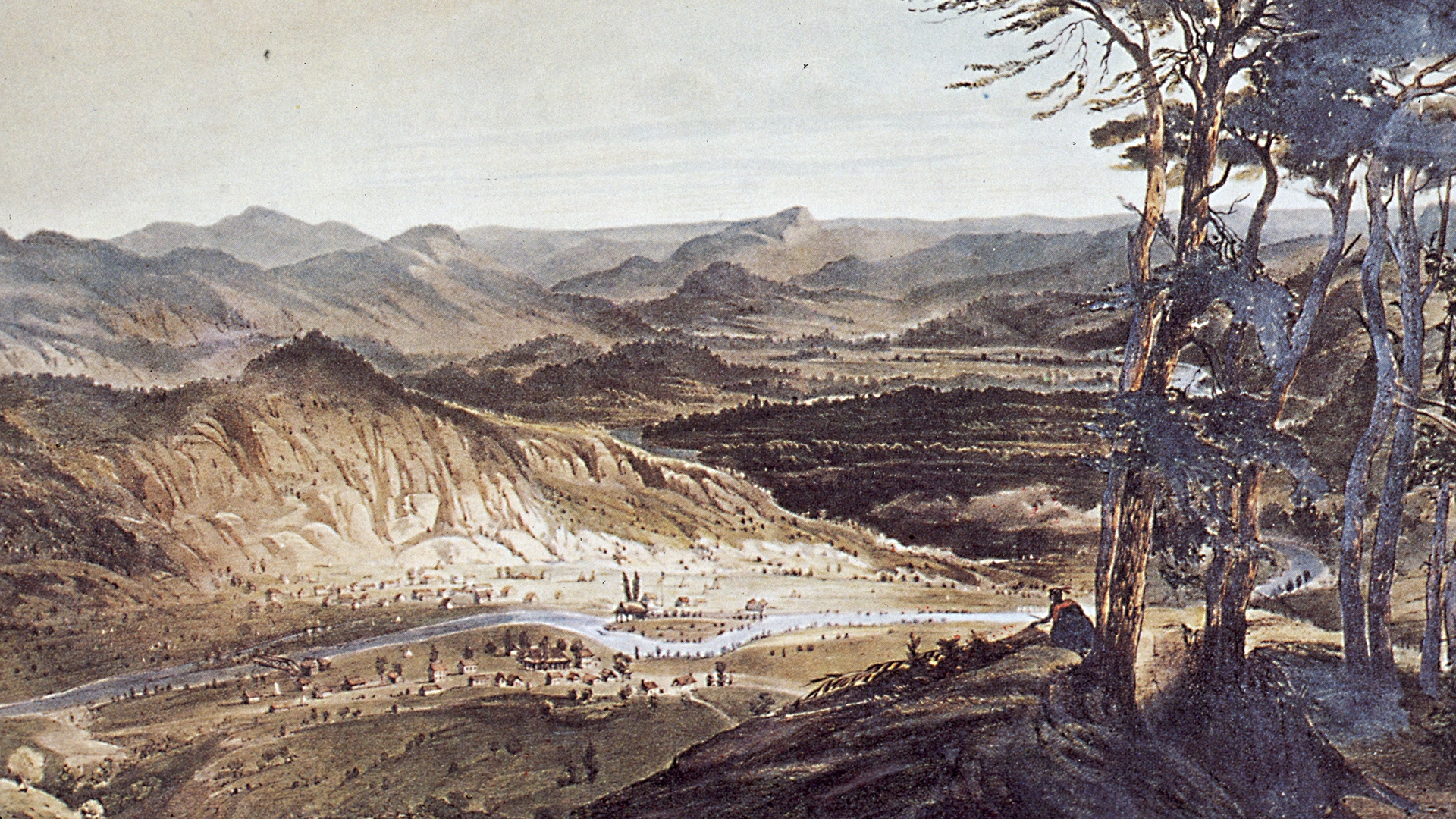 Sutter's Mill, California, where John Augustus Sutter struck gold and accidentally started the gold rush. (Credit: MPI/Getty Images)