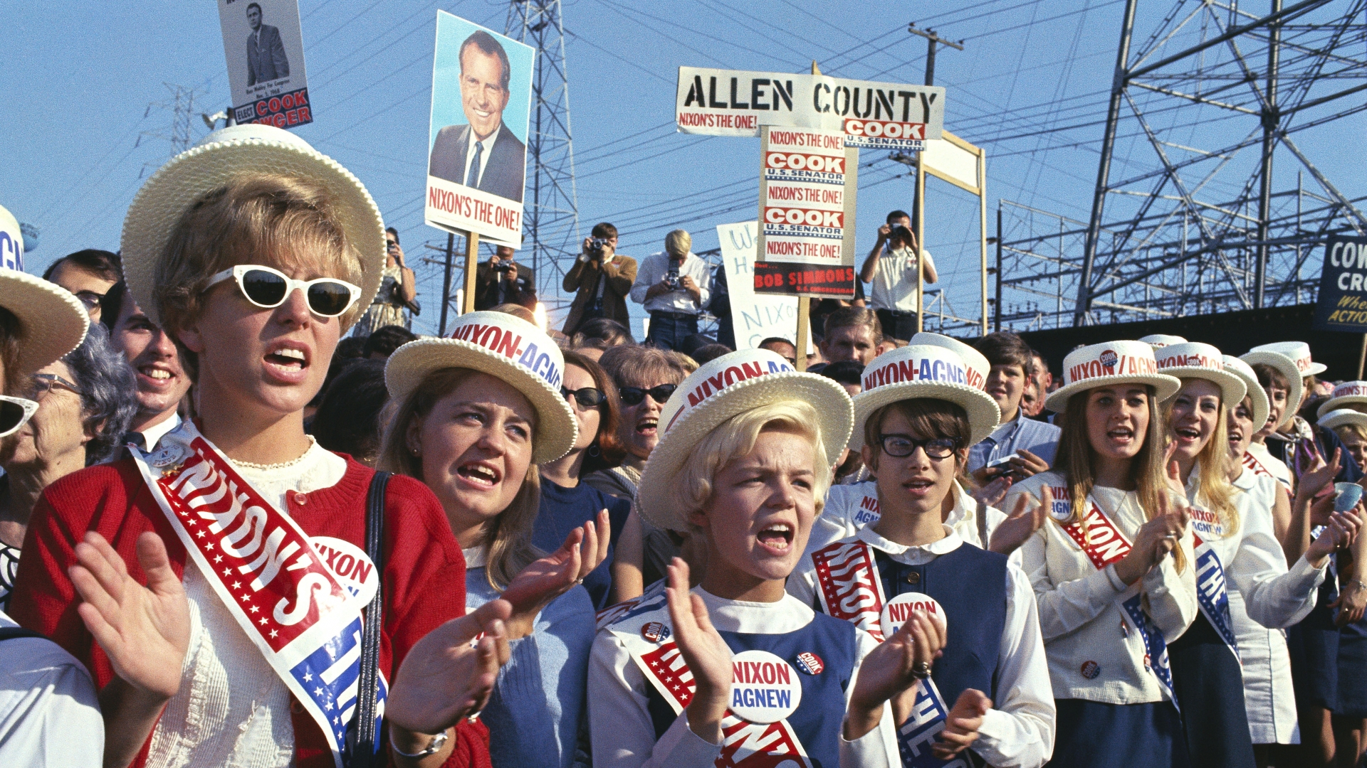 Richard Nixon's campaign tour in Louisville, Kentucky. (Credit: Raymond Depardon/Magnum)